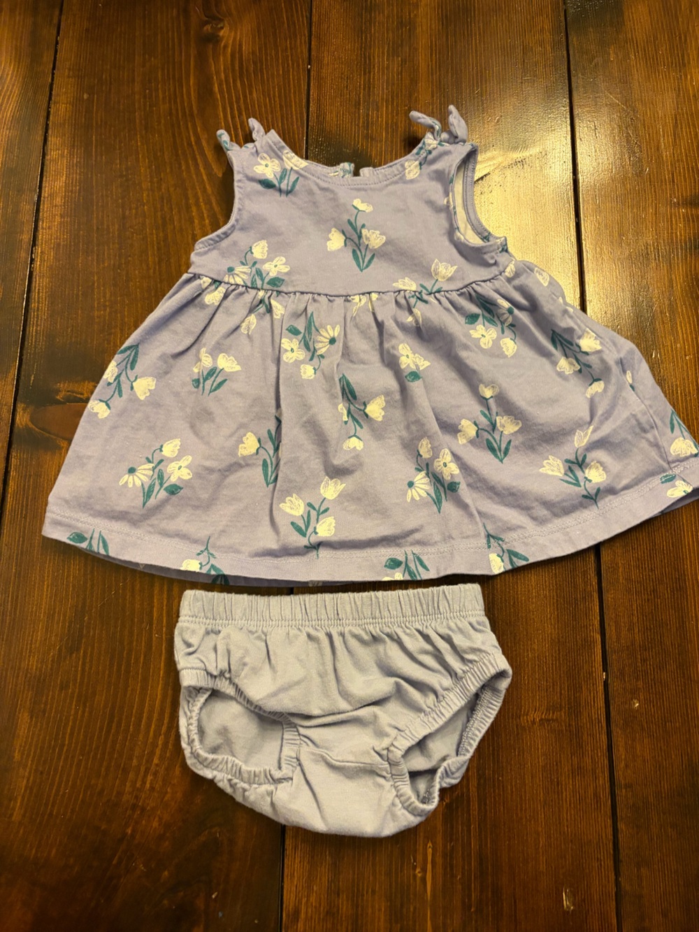 Carters Floral Blue 2 piece 0-3M